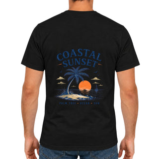Coastal Sunset – Palm Tree Ocean Sun